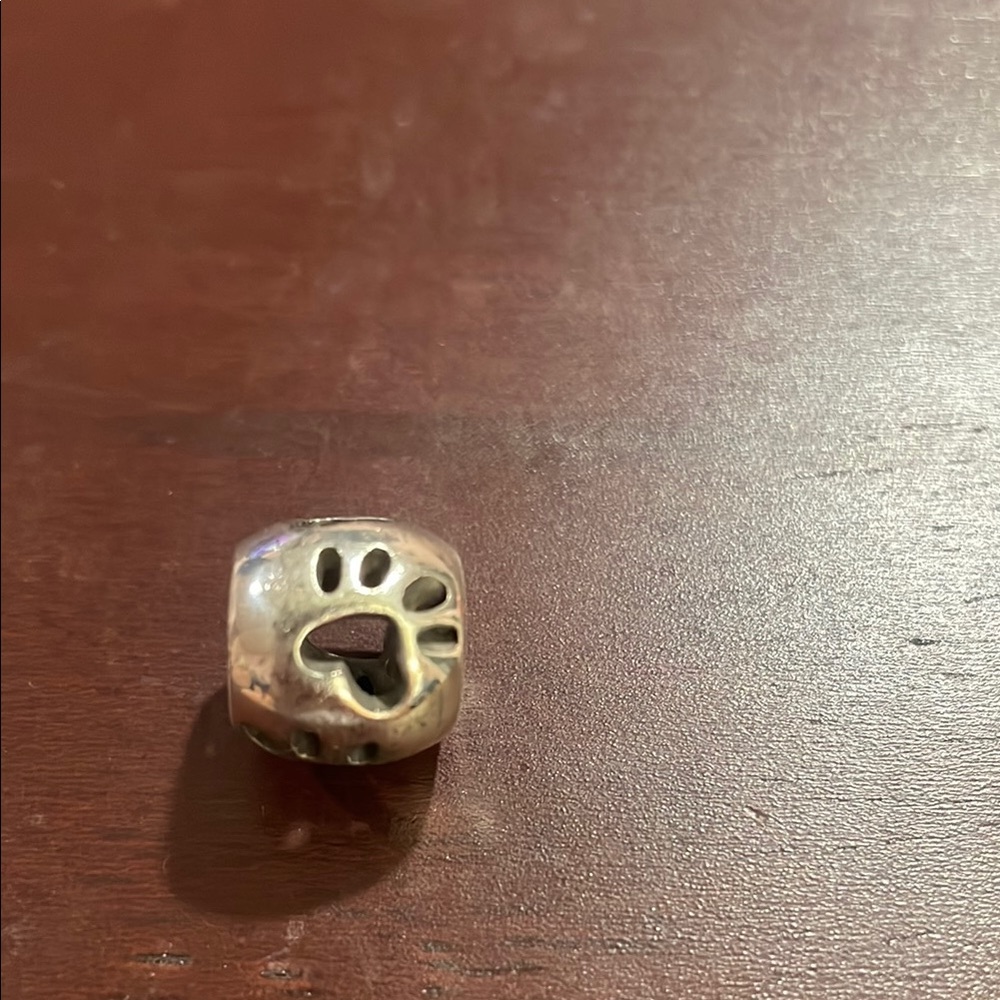 Silver Brighton Paw Print Charm